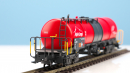 BEMO 2295 563 - MGB Uah 2883 Knickkesselwagen 4-achsig, rot "Alpin Cargo"