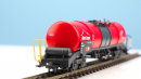 BEMO 2295 563 - MGB Uah 2883 Knickkesselwagen 4-achsig, rot "Alpin Cargo"
