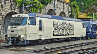 BEMO 1359 362 - MOB Ge 4/4 8002 Elektrolokomotive, Perlweiss - Jubiläumslok „125 Jahre MOB“